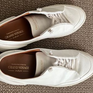 GRAND VOYAGE Size 11 White Leather Lace Up Sneakers